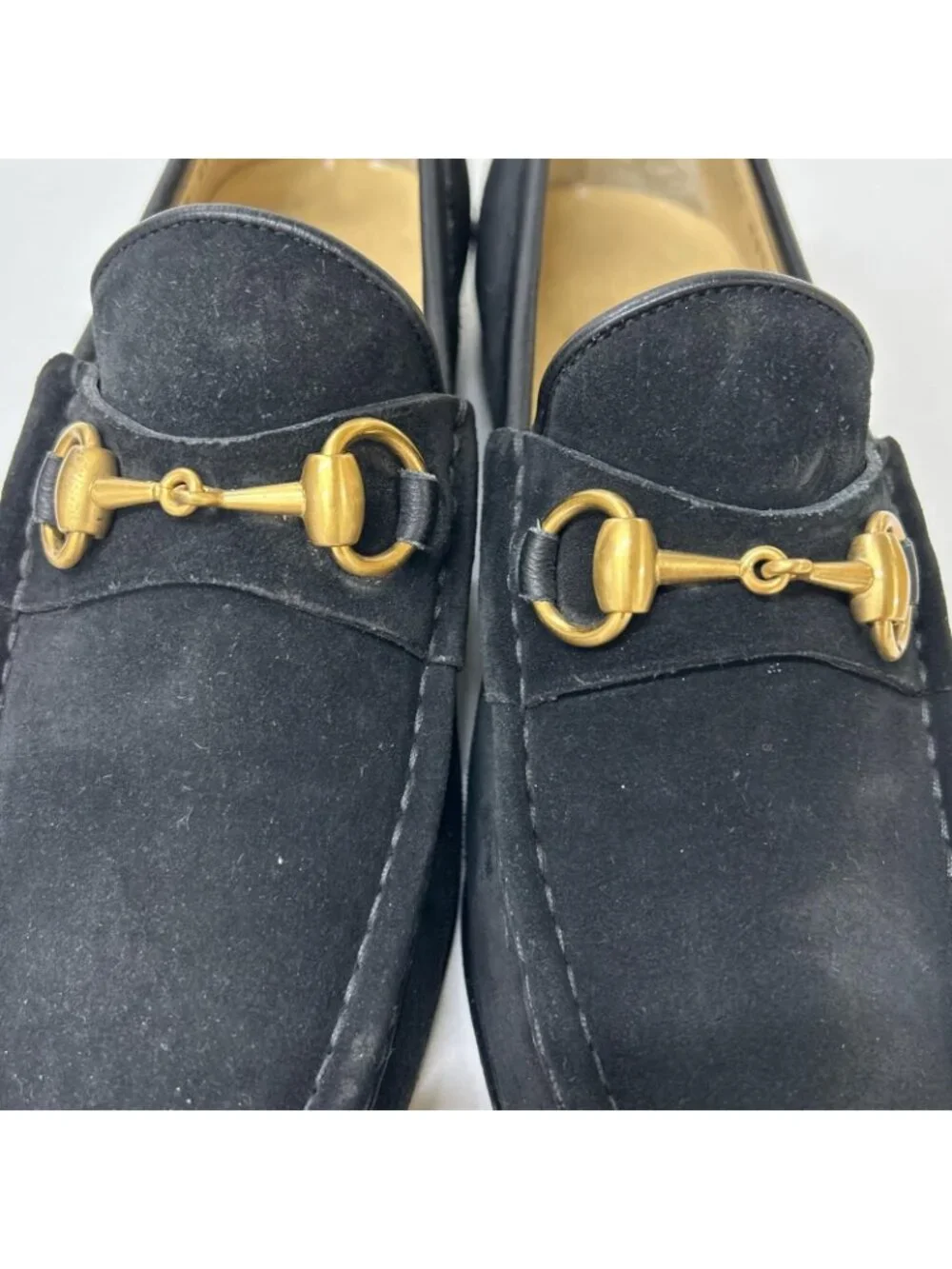 Gucci 110 2 Suede Horsebit Loafers